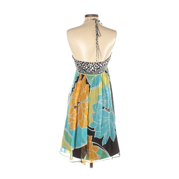 Jax Womens Halter Floral Print Dress Multicolor Size Small - Picture 2 of 3